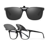 Nlieanuc Clip On Sunglasses Over Prescription Glasses - Polarised Lens with UV400 Protection for Men Women Driving Flip Up Sunglasses