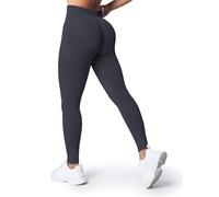 Nlieanuc Seamless Butt Lifting Gym Leggings for Women UK - Mid Waist Tummy Control Yoga Pants Workout Scrunch Bums Activewear Leggings Grey