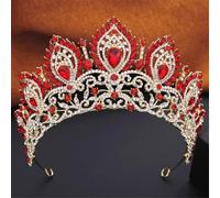 Nlievara Queen Crown Diadem Bride Tiara Crowns For Women Bridal Wedding Party Hair Accessori A