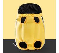 NLINIOZWN Chest Pet Bag Cat and Dog Backpack Outgoing Carrying Bag Small and Medium Dog Riding Chest Bag (Yellow panda,X-Large)