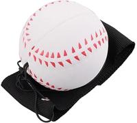 Nlinlin 1 Pc White Wrist Return Ball, Sports Wrist Balls on a String, Rubber Rebound Bouncy Wristband Balls on Elastic String Sports Reaction for Wrist Exercise or Play Tennis, Baseball（2.36 in）