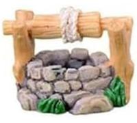 Nlinlin 1Pc Stone Well Made Resin DIY Miniature Mini Water Pool Fairy Garden Lawn Ornament for Mountain Dollhouse Decor Craft Outdoor Garden Sculptures and Statues,Size: 3.9 * 2.8cm