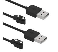 Nlinlin 2 Pcs Black for Da Fit Smart Watch Charger, Replacement USB Charger Cable 3.3 Ft Charging Cord for Smart Watch with Da Fit App Smartwatch Cables and Chargers Smartwatch Accessories