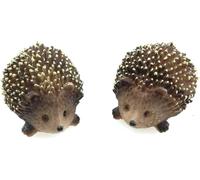 Nlinlin 2 Pcs Mini Hedgehog Figurine Lively Resin Statues Animals Figurines Pet Sculptures Fairy Wild Miniature Garden Decor Accessories for Micro Landscape Plant Pots Bonsai Craft