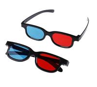 Nlinlin 2Pcs Red Blue 3D Glasses Universal TV Movie Dimensional Video Frame 3D Glasses DVD Game Glass 3D Style Glasses for 3D Viewing Glasses,3D Movies Games,Light Simple Design