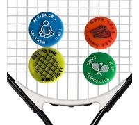 Nlinlin 4 Pcs Spicy/Aggressive Reminder to Keep You On Your Tennis Game - Tennis Vibration Dampener, Tennis Racket Dampener, The Best Tennis Gift for Every Player Team Tennis Vibration Dampeners