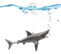 Nlinlin Grey Floating Shark Ornament, Adjustable Aquarium Shark Animal Decor, Shark Pool Decor, Aquarium Floating Shark Ornaments Suitable for Aquarium All Kinds of Fish Tank and Home Decor