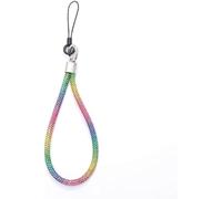 Nlinlin Rainbow Crystal Phone Lanyard Full Diamond Pendant Wrist Strap Bling Wristlet Keychain Strap for Woman Wallet Bag Credit Card Holder Cell Phone Lanyards