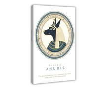 NLKQHTF Anubis, An Egyptian Deity Poster Canvas Poster Wall Art Decor Print Picture Paintings for Living Room Bedroom Decoration 24x36inch(60x90cm)
