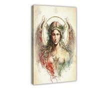 NLKQHTF Archangel Raphael Poster Canvas Poster Wall Art Decor Print Picture Paintings for Living Room Bedroom Decoration 08x12inch(20x30cm)