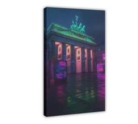NLKQHTF Berlin Brandenburg Gate Poster Canvas Poster Bedroom Decor Landscape Office Room Decor Gift 24x36inch(60x90cm)