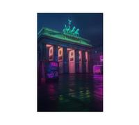 NLKQHTF Berlin Brandenburg Gate Poster Canvas Poster Wall Art Decor Print Picture Paintings for Living Room Bedroom Decoration 08x12inch(20x30cm)