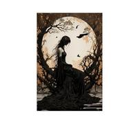 NLKQHTF Celtic Goddess of War Art Poster Canvas Poster Bedroom Decor Landscape Office Room Decor Gift 08x12inch(20x30cm)