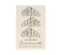 NLKQHTF Croissant Prints(1) Canvas Poster Wall Art Decor Print Picture Paintings for Living Room Bedroom Decoration 20x30inch(50x75cm)