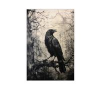 NLKQHTF Dirty Black Crows Poster Canvas Poster Bedroom Decor Landscape Office Room Decor Gift 20x30inch(50x75cm)