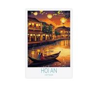 NLKQHTF Hoi An Ancient Town Travel Poster Canvas Poster Bedroom Decor Landscape Office Room Decor Gift 08x12inch(20x30cm)