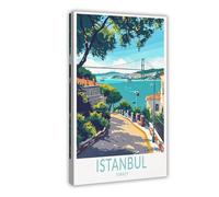 NLKQHTF Istanbul Turkey Travel Art Poster Canvas Poster Bedroom Decor Landscape Office Room Decor Gift 12x18inch(30x45cm)