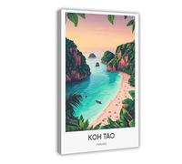 NLKQHTF Koh Tao Art Posters Canvas Poster Bedroom Decor Landscape Office Room Decor Gift 20x30inch(50x75cm)