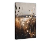 NLKQHTF Landscape with Weeds And Scented Bushes Canvas Poster Wall Art Decor Print Picture Paintings for Living Room Bedroom Decoration 20x30inch(50x75cm)