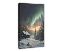 NLKQHTF Melancholy Aurora Seal Canvas Poster Bedroom Decor Landscape Office Room Decor Gift 08x12inch(20x30cm)