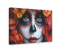 NLKQHTF Mexican Day of The Dead Poster Canvas Poster Bedroom Decor Landscape Office Room Decor Gift 20x30inch(50x75cm)