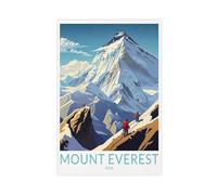 NLKQHTF Mount Everest Travel Art Poster Canvas Poster Wall Art Decor Print Picture Paintings for Living Room Bedroom Decoration 24x36inch(60x90cm)