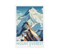 NLKQHTF Mount Everest Travel Poster Canvas Poster Wall Art Decor Print Picture Paintings for Living Room Bedroom Decoration 24x36inch(60x90cm)