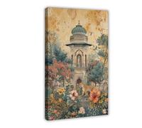 NLKQHTF Mughal Jungle Wall Art Poster Canvas Poster Wall Art Decor Print Picture Paintings for Living Room Bedroom Decoration 24x36inch(60x90cm)