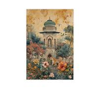 NLKQHTF Mughal Jungle Wall Art Poster Canvas Poster Wall Art Decor Print Picture Paintings for Living Room Bedroom Decoration 08x12inch(20x30cm)