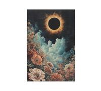 NLKQHTF Poster Covered by Solar Eclipse Canvas Poster Bedroom Decor Landscape Office Room Decor Gift 12x18inch(30x45cm)