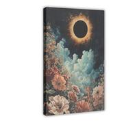 NLKQHTF Poster Covered by Solar Eclipse Canvas Poster Wall Art Decor Print Picture Paintings for Living Room Bedroom Decoration 12x18inch(30x45cm)