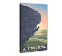 NLKQHTF Rock Climbing Art Poster Canvas Poster Bedroom Decor Landscape Office Room Decor Gift 20x30inch(50x75cm)