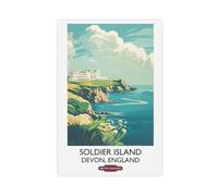 NLKQHTF Soldier Island Literary Vintage Travel Poster Canvas Poster Bedroom Decor Landscape Office Room Decor Gift 08x12inch(20x30cm)