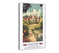 NLKQHTF Style Court Style St. Mary's Literary Journey Canvas Poster Bedroom Decor Landscape Office Room Decor Gift 24x36inch(60x90cm)