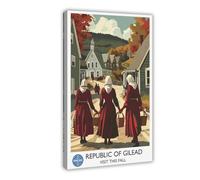 NLKQHTF The Handmaid's Tale Literary Travel Poster Canvas Poster Bedroom Decor Landscape Office Room Decor Gift 12x18inch(30x45cm)