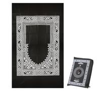 Nllkii Mini Pocket Portable Travel Prayer Mat With Compass - Folding Muslim Rug 60 * 100cm Waterproof (Black)