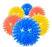 Nlmskzzy Dog Toys, Dog Balls for Small Medium Dogs Clean Teeth and Training Dog Ball Dog Squeaky Balls(3 Pack) (6 Packs)