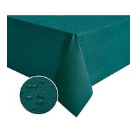 NLMUVW Rectangle Vinyl Tablecloth 100% Waterproof Oil Proof Spill Proof PVC Table Cloth Wipe Clean Table Cover for Kitchen Dining Picnic, 54 x 108 inch, Teal