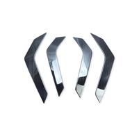 NLNGNZBZTP for Vw for T Cross for Tcross 2018 2019 2020 2021 2022 2023 Steel Car Inner Door Handrail Handle Armrest Cover Trim Strips Air Condition Vent Cover(Steel Black)