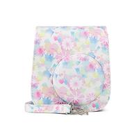 NLNGZKZFNF Camera Bag Flower PU Leather Mini Film Camera Shoulder Bag Protective Case Protective Case Bag Fit for Fujifilm Fit for Mini 11 9 8 Camera Protection(B)