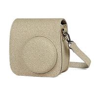 NLNGZKZFNF Camera Bag PU Leather Case Camera Bag with Shoulder Strap Fit for Mini 9 8 8+ Camera Protection(Dark Khaki)