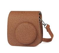 NLNGZKZFNF Camera Bag PU Leather Case Camera Bag with Shoulder Strap Fit for Mini 9 8 8+ Camera Protection(Auburn)