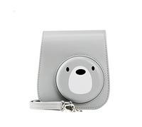 NLNGZKZFNF Cute Bear Camera Bag Instant Film Camera PU Leather Case Case with Shoulder Strap Fit for Fujifilm Instax Mini 11 Camera Protection