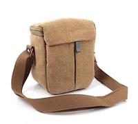 NLNGZKZFNF Digital Camera Bag Shoulder Bag WX200 WX300 WX170 WX150 NEX-C3 NEX-3N NEX-5C NEX-5R NEX-5N NEX-5T H100 H200 A5000 Fit for Sony Camera Protection(Khaki)