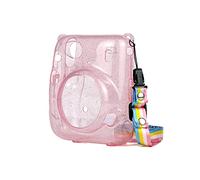 NLNGZKZFNF Instant Film Camera Case Hard Shell Flash Protective Case with Shoulder Strap Pink Purple Blue Fit for Fujifilm Fit for Mini 11 Camera Protection(Roze)