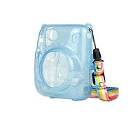 NLNGZKZFNF Instant Film Camera Case Hard Shell Flash Protective Case with Shoulder Strap Pink Purple Blue Fit for Fujifilm Fit for Mini 11 Camera Protection(Blu)