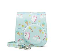 NLNGZKZFNF PU Leather Camera Bag Shoulder Strap Bag Camera Protective Cover Bag Fit for Fujifilm Fit for Mini 11 9 8 Camera Protection(Unicorn)