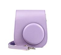 NLNGZKZFNF Pure Color PU Leather Shoulder Bag Instant Camera Bag Camera Bag Handbag Fit for Fuji Fit for Polaroid Mini11 Camera Protection(D)