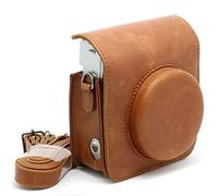 NLNGZKZFNF Retro PU Leather Shoulder Strap Camera Bag Camera Carrying Case Protective Case Brown Protective Bag Fit for Fuji FUJIFILM Mini 90 Camera Protection(Auburn)