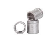 NLNKDTDPAK 1/8'' - 2'' NPT Female Thread 304 Stainless Steel Equal Coupling Straight Water Pipe Fitting SS304 Joint Connector(1-1/2")
